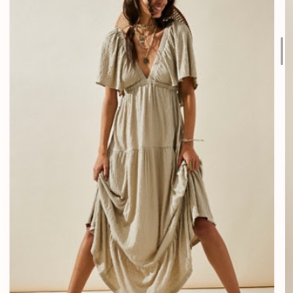 Free People Cream High Low Dress